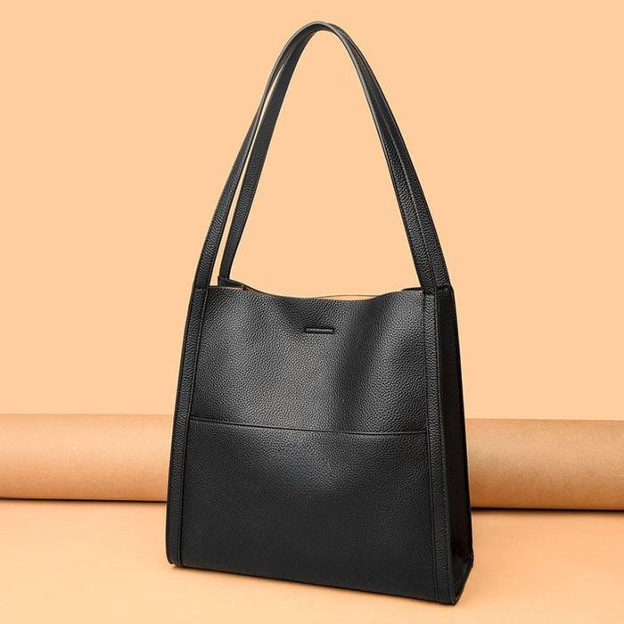 Amaranta™ | Bolso de Hombro Elegante Hecho a Mano en Cuero Natural