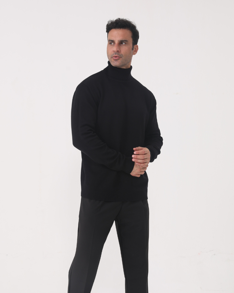 Mateo™ | Jersey de Cuello Alto de Lana Merino para Sofisticación Atemporal