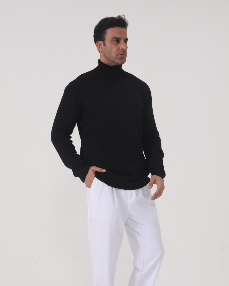 Mateo™ | Jersey de Cuello Alto de Lana Merino para Sofisticación Atemporal