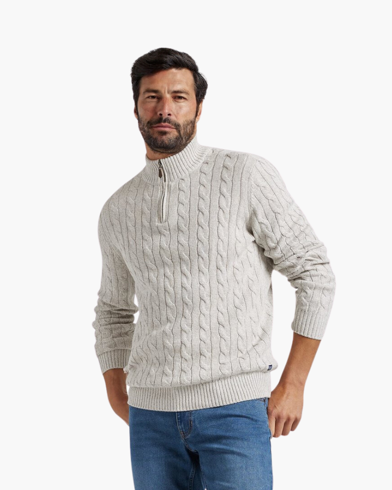 Diego™ | Suéter Half Zip de Algodón Premium para Estilo y Comodidad