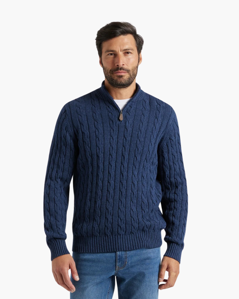 Diego™ | Suéter Half Zip de Algodón Premium para Estilo y Comodidad