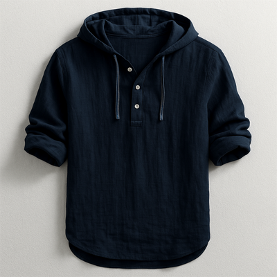 Javier™ | Camisa de Lujo con Capucha en Lino Natural