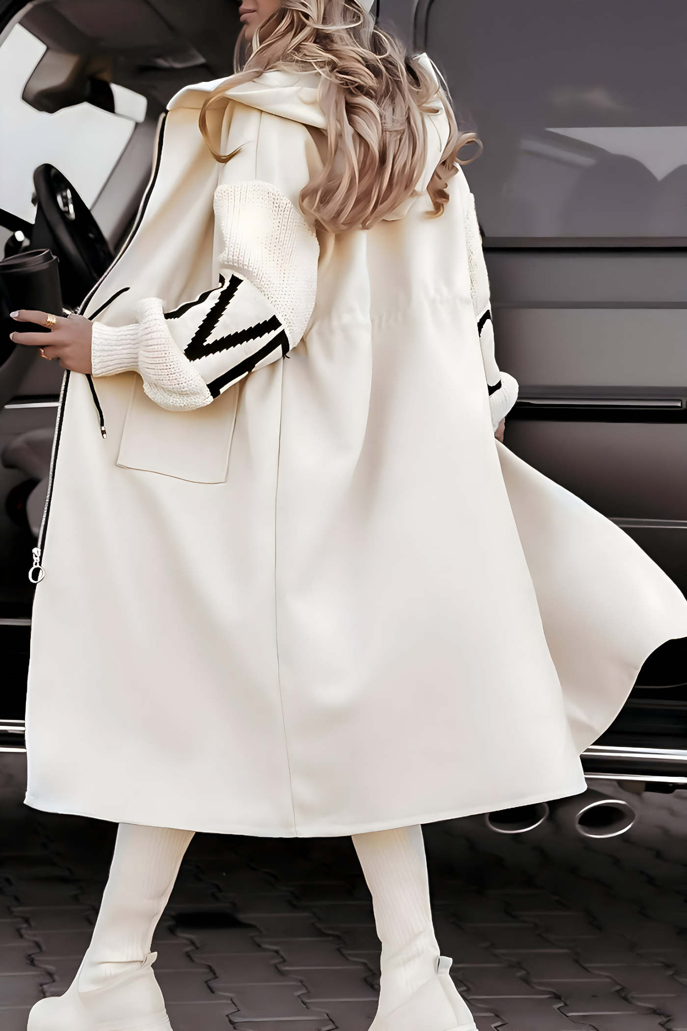 Noelia™ | Chaqueta con Mangas de Punto y Capucha para un Estilo Sofisticado y Femenino