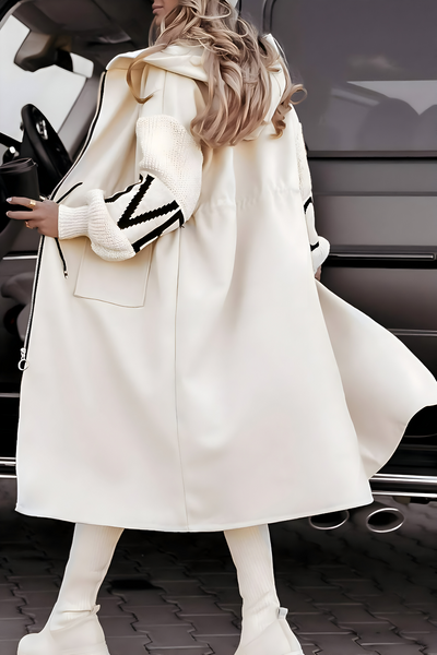 Noelia™ | Chaqueta con Mangas de Punto y Capucha para un Estilo Sofisticado y Femenino