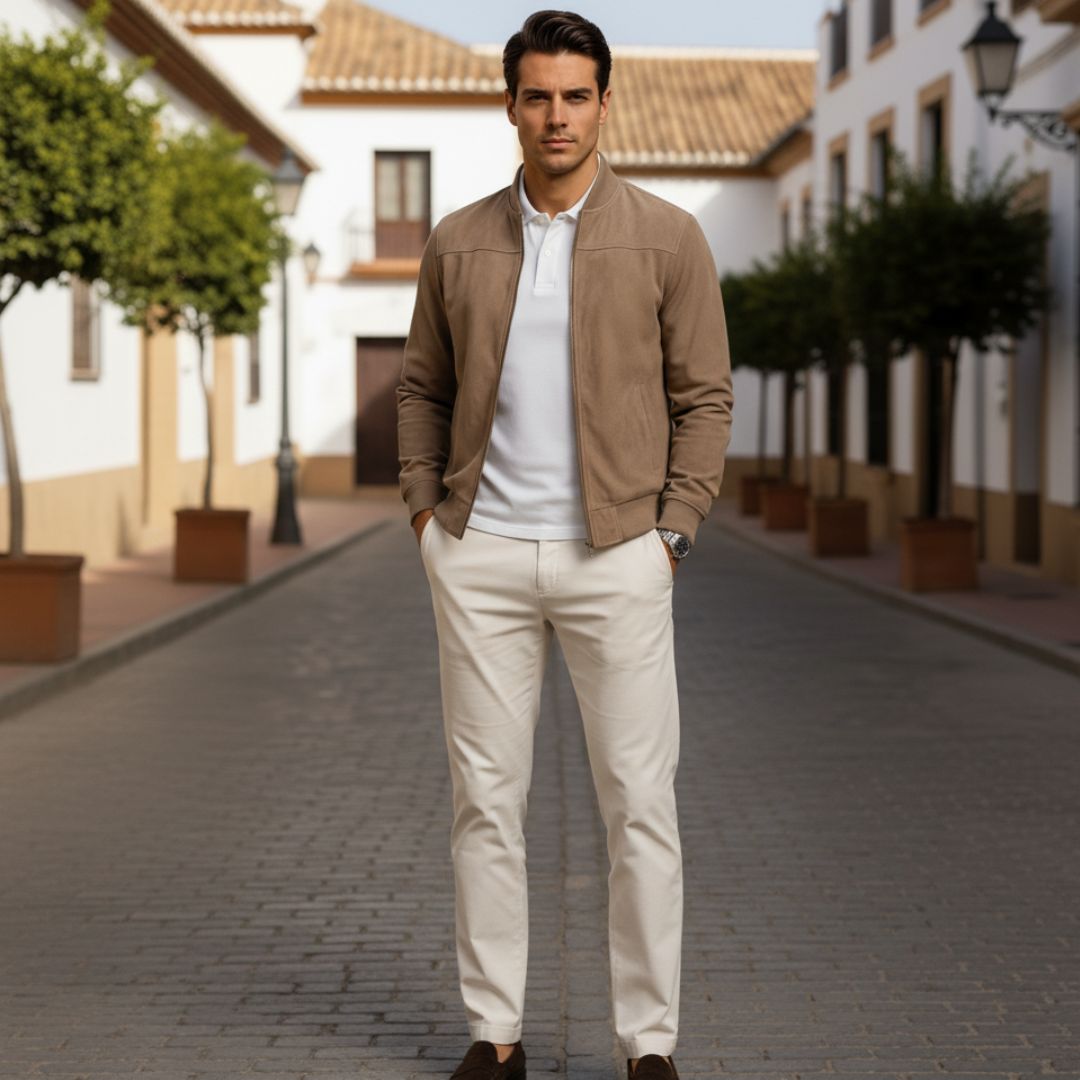 Álvaro León™ | Chaqueta Elegante de Ante