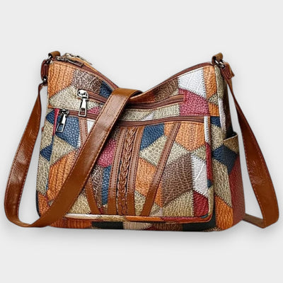 Amarilis™ | Bolso de Mano de Cuero con Diseño Mosaico