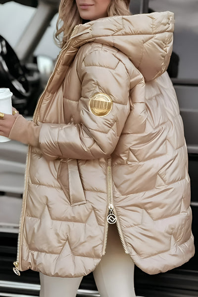 Camila™ | Abrigo Invernal Elegante con Capucha y Acolchado
