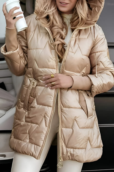 Camila™ | Abrigo Invernal Elegante con Capucha y Acolchado
