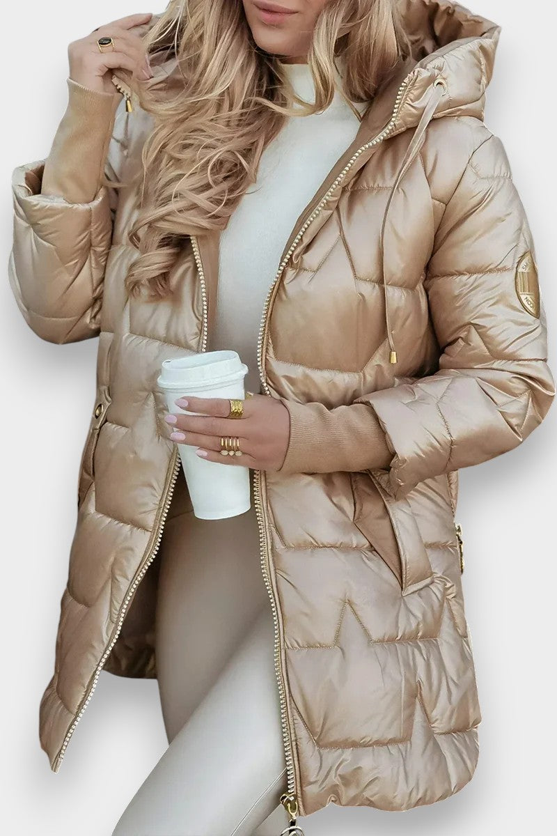 Camila™ | Abrigo Invernal Elegante con Capucha y Acolchado