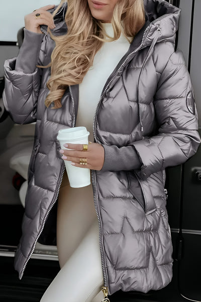 Camila™ | Abrigo Invernal Elegante con Capucha y Acolchado