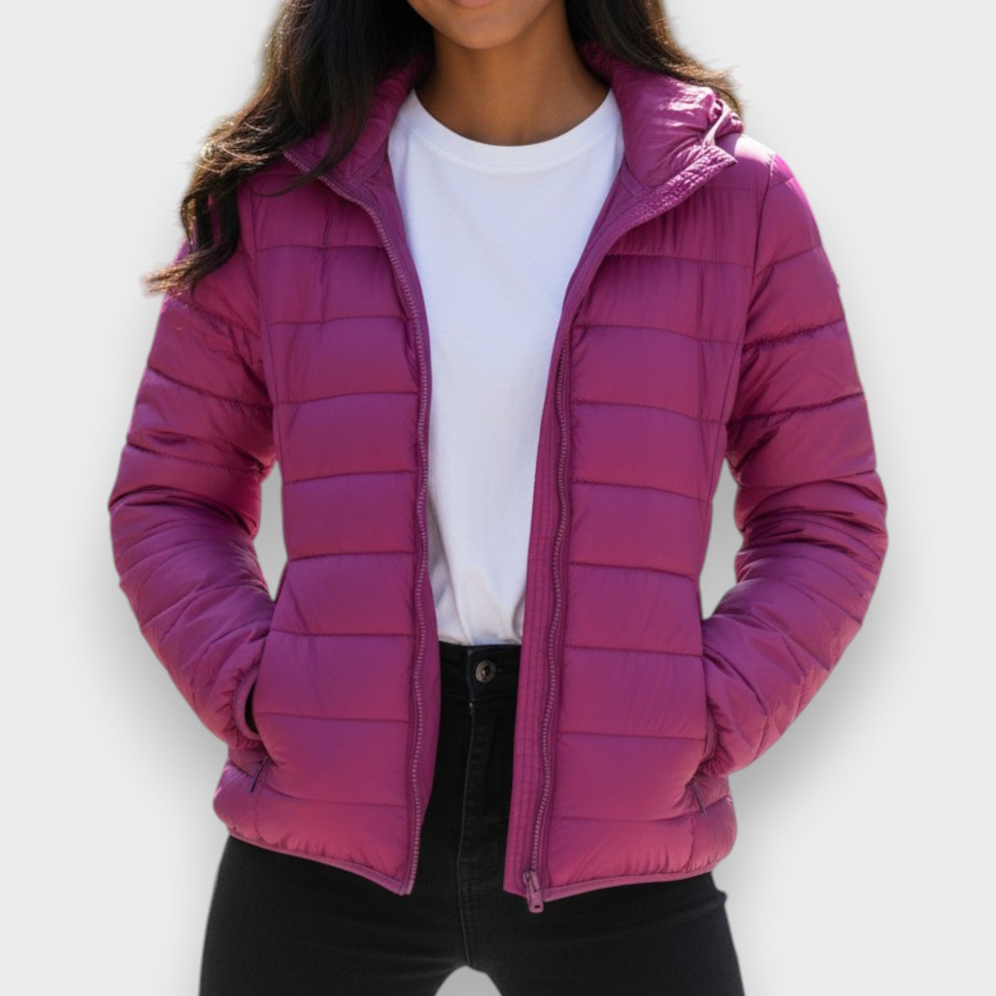 Clara™ | Chaqueta Impermeable con Relleno de Plumón de Pato Blanco