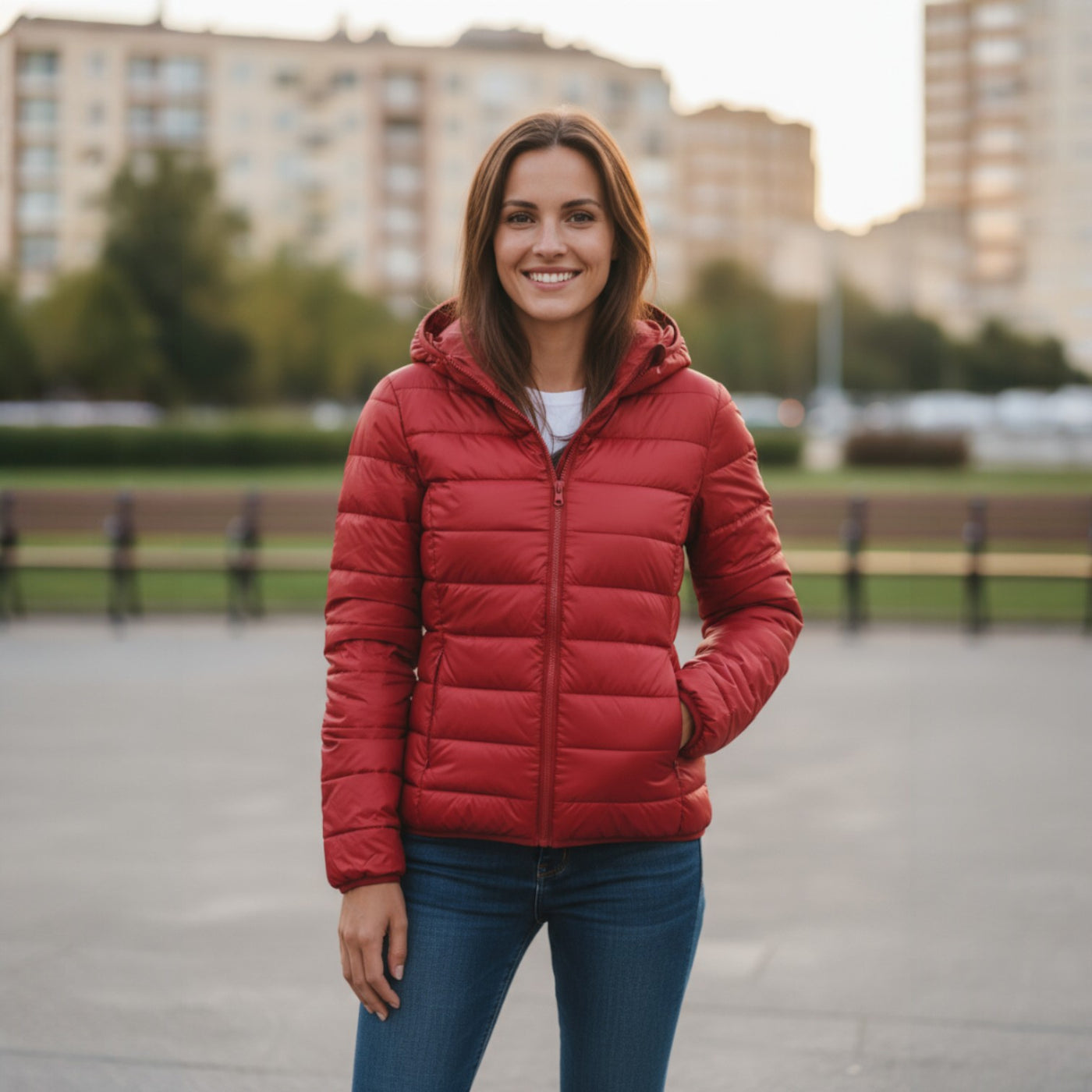 Clara™ | Chaqueta Impermeable con Relleno de Plumón de Pato Blanco