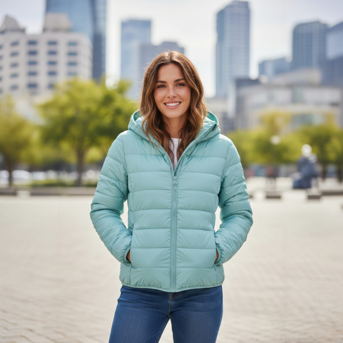 Clara™ | Chaqueta Impermeable con Relleno de Plumón de Pato Blanco