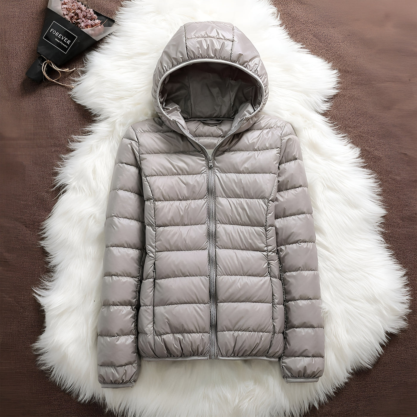 Clara™ | Chaqueta Impermeable con Relleno de Plumón de Pato Blanco