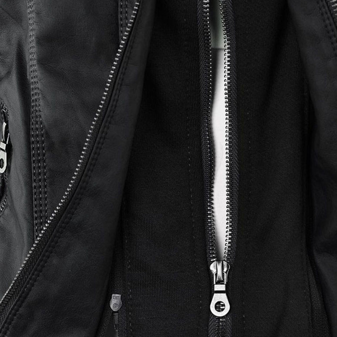 Sofía™ | Chaqueta Moderna de Cuero con Capucha para un Estilo sin Esfuerzo
