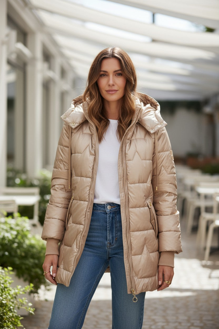 Camila™ | Abrigo Invernal Elegante con Capucha y Acolchado