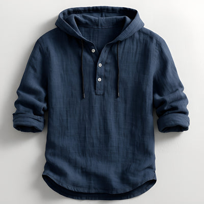 Javier™ | Camisa de Lujo con Capucha en Lino Natural