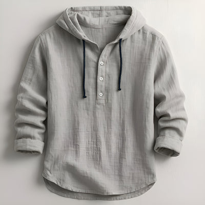 Javier™ | Camisa de Lujo con Capucha en Lino Natural