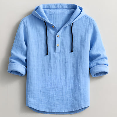 Javier™ | Camisa de Lujo con Capucha en Lino Natural