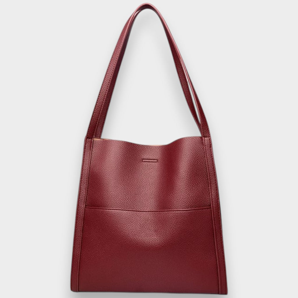 Amaranta™ | Bolso de Hombro Elegante Hecho a Mano en Cuero Natural