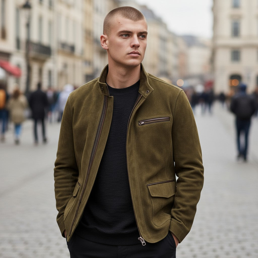 Nicolás™ | Chaqueta de Ante Premium para un Estilo Atemporal y Seguro